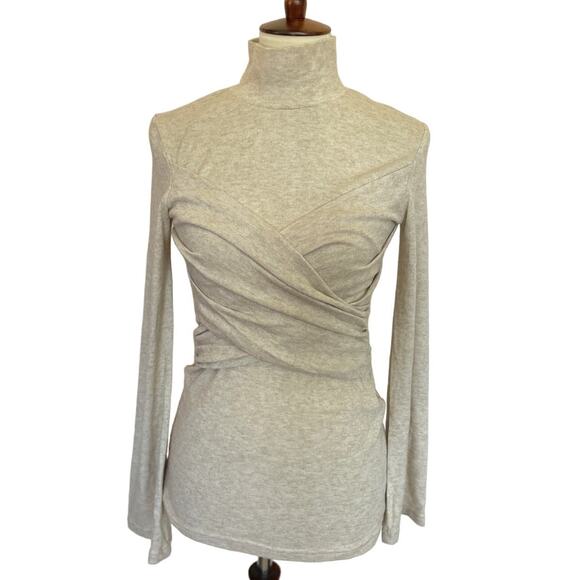 Sabina Musayev Sylvia Ruched Turtleneck Top - Picture 2 of 4